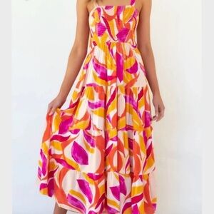 Dizzy Lizzie Tropical Maxi Dress NWT 🌴✨